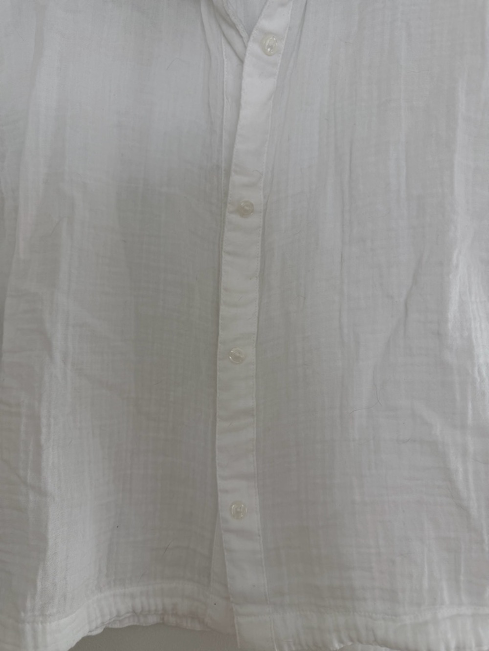 L.L. Bean White Linen-Cotton Shirt - Picture 4 of 6